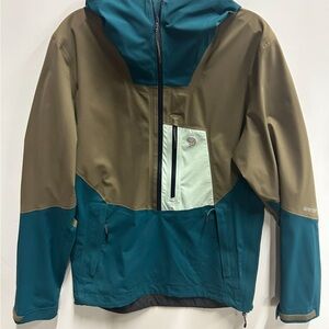 Mountain Hardwear Teal and Olive Performance Jacket